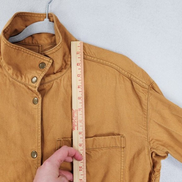 Madewell Jacket Womens XXS Mustard Tan Southlake Military Dark Sahara Tie Waist - Picture 5 of 11